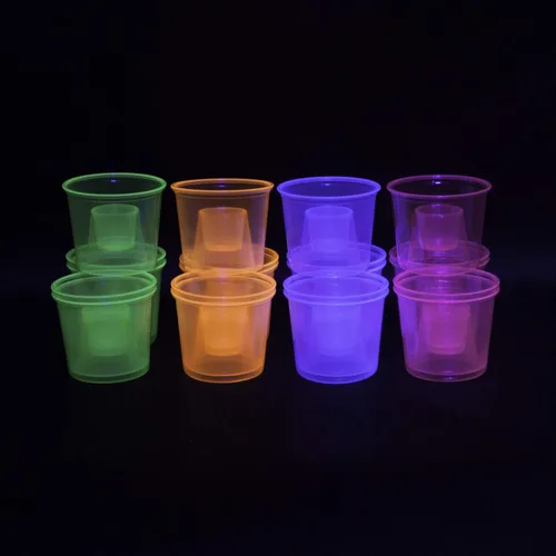 Vista 5 de Party Essentials Copas de bombardero de plástico, vasos Jager Bomb Shot, 4 onzas, neón surtido, 50
