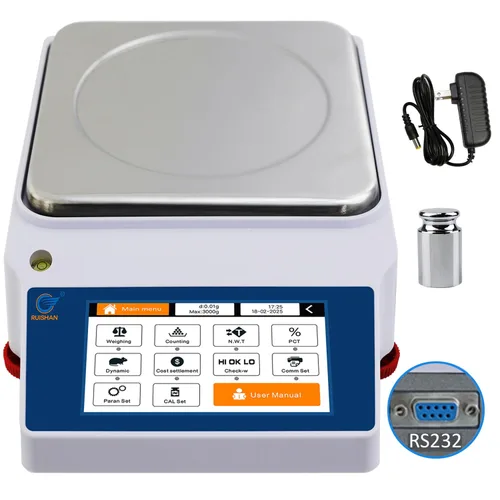 Vista 12 de Báscula Científica de Precisión de Laboratorio RUISHAN 1000g x 0.01g g/lb/oz/ct Escala de 0.01 Gramo, Báscula de Laboratorio, Báscula