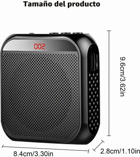 Vista 3 de Amplificador de voz portátil para profesores, micrófono recargable