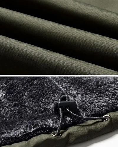 Vista 5 de MAGCOMSEN Abrigos de invierno para hombre resistente al agua chaqueta de esquí con forro polar 4 bolsillos