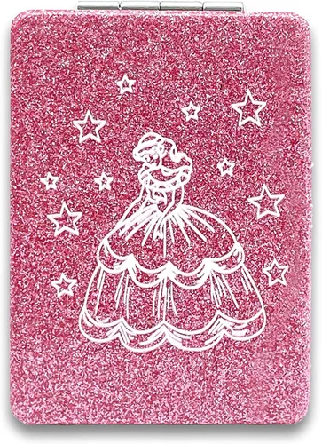 Vista 2 de 12 piezas Sweet 15 Quinceañera Espejo compacto cuadrado con purpurina de piel sintética espejo de maquillaje Recuerdos de Mis años fiesta