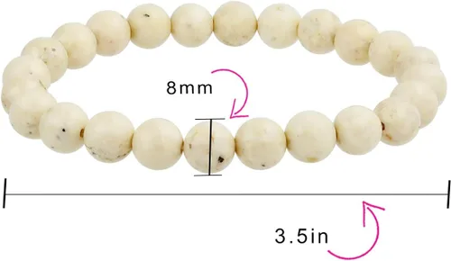 Vista 8 de Bling Jewelry Juego de 3 pulseras elásticas unisex apilables con cuentas redondas de 0.315 pulgadas para mujeres, adolescentes y hombres, multihebra