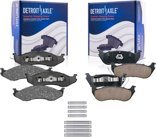Vista 9 de Detroit Axle - Kit de freno delantero para Dodge Ram 1500 Durango Dakota Chrysler Aspen Dakota Driver Side Disco Freno Pinza de freno de cerámica