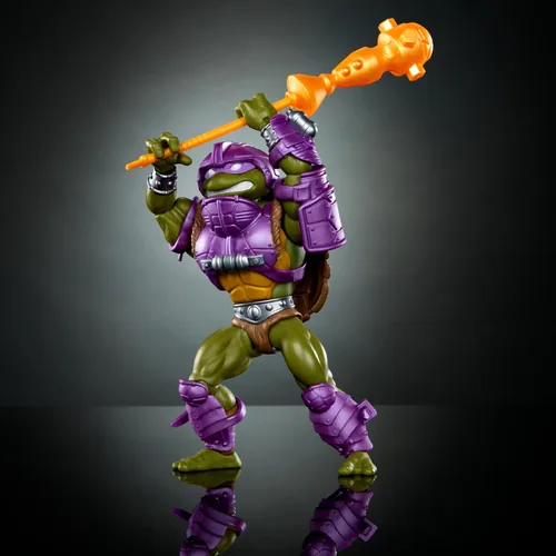 Vista 3 de Mattel Masters of the Universe Origins Turtles of Grayskull figura de acción y accesorios, Donatello juguete coleccionable con 16 articulaciones