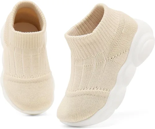 Vista 5 de Cubufly Zapatos de calcetín para bebés, zapatos para caminar para los primeros zapatos deportivos sin cordones de 0 a 3 años