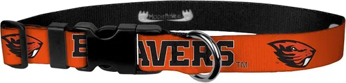 Vista 7 de Oregon State University Beavers - Collar de perro con licencia universitaria, ajustable, 3/4 pulgadas de ancho, pequeño, naranja