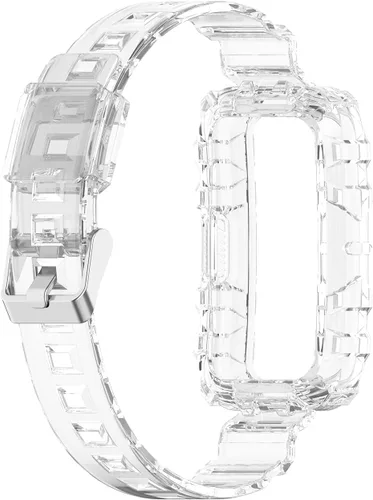 Vista 3 de SOOYEEH Correa para HUAWEI Band 6Honor Band 6, TPU Translucent Rubber Replacement StrapBand