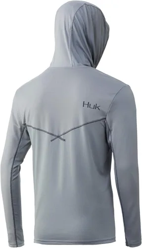 Vista 2 de Huk Icon X - Sudadera con capucha para hombre, manga larga, protección solar UPF 30+