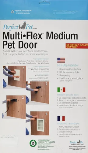 Vista 5 de Perfect Pet Multi-Flex Puerta para mascotas, tamaño mediano, 6.38 x 11.25 pulgadas