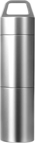 Vista 11 de Pastillero pequeño, llavero portátil para pastilleros, contenedor de pastillero de metal impermeable para bolsillo de viaje, mini organizador