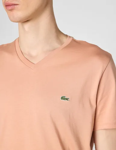 Vista 5 de Lacoste TH6710 - Camiseta de manga corta con cuello en V para hombre Marrón