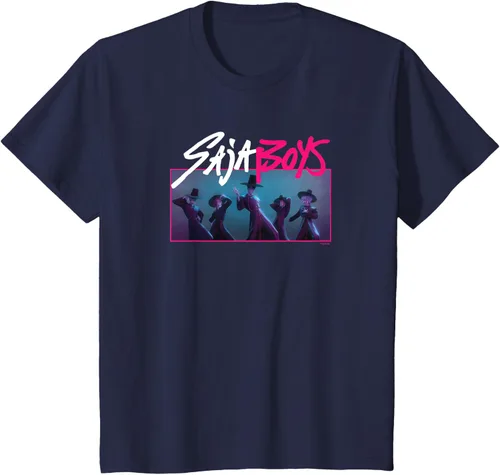 Vista 67 de Camiseta Oficial de KPop Demon Hunters Saja para Niños Negro