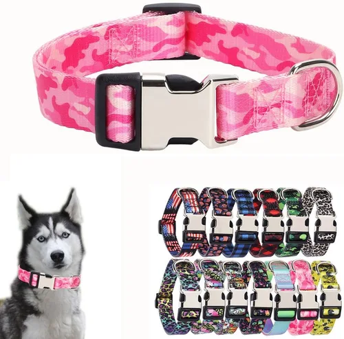 Vista 16 de Collares para perros pequeños, con patrón de impresión 3D, de nailon suave, ajustables, para perros pequeños, medianos, grandes, hembra, niño 1