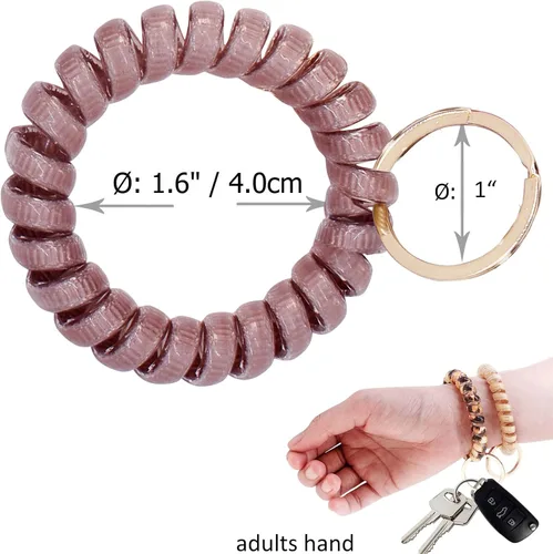 Vista 2 de BIHRTC Llavero Brazalete Elástico Pulsera de Muñeca