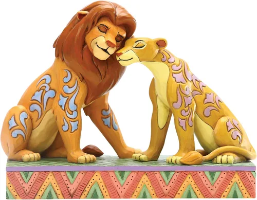 Vista 6 de Enesco Disney Traditions by Jim Shore - Figura ceñida de Simba y Nala del Rey León, 5.12 pulgadas, multicolor