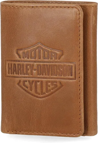 Vista 6 de Harley-Davidson Cartera de cuero genuino con bloqueo RFID para hombre Negro (Indo Billfold)