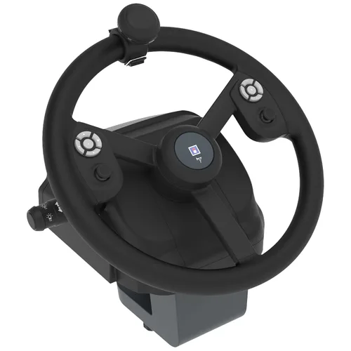 Vista 3 de HORI Farming Vehicle Control System for PC (Windows 1110) for Farming Simulator with Full-Size Steering Wheel, Control Panel & Pedals