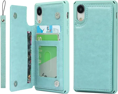 Vista 13 de Cavor - Funda para iPhone 6, 6S, 7, 8 Plus, 11 Pro, XS, Max, XR A-Negro