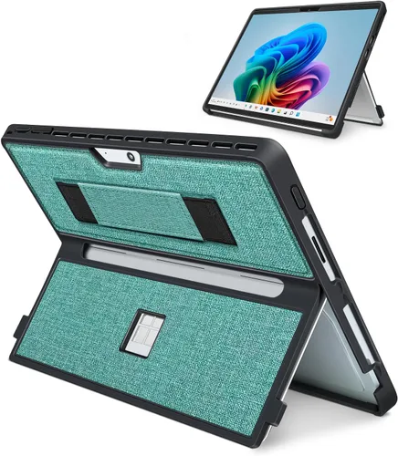 Vista 15 de Funda para Microsoft Surface Pro 11/10/9/8 de 13 pulgadas, con cubierta de stent y correa de mano, todo en uno a prueba de golpes, funda resistente