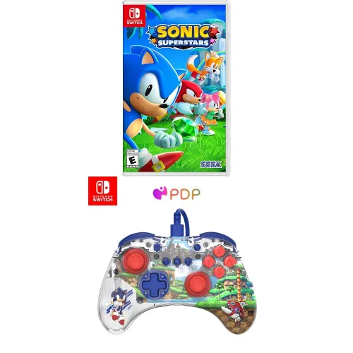 Vista 11 de Sonic Superstars + Tails REALMz Pro Controller Nintendo Switch.