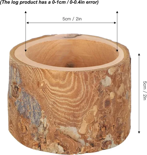 Vista 6 de Gloglow Tazón de alimentación para mascotas para hámsters y chinchillas, construcción de madera de manzano duradera, uso versátil para alimentos
