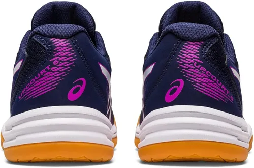 Vista 5 de ASICS Upcourt - Zapatos de voleibol escolares de 5 grados para niños, Azul FrancésBlanco