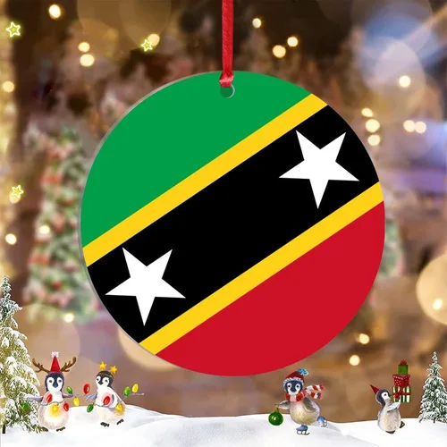 Vista 20 de Adorno de bandera de Seychelles para decoración de árbol de Navidad, recuerdo de la ciudad del país de Seychelles, adornos de Navidad personalizados