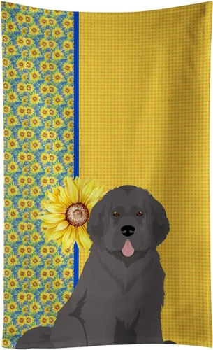 Vista 77 de Caroline's Treasures WDK5313KTWL - Toalla de cocina con diseño de girasoles de verano, color negro y tostado, Airedale Terrier, toalla de mano