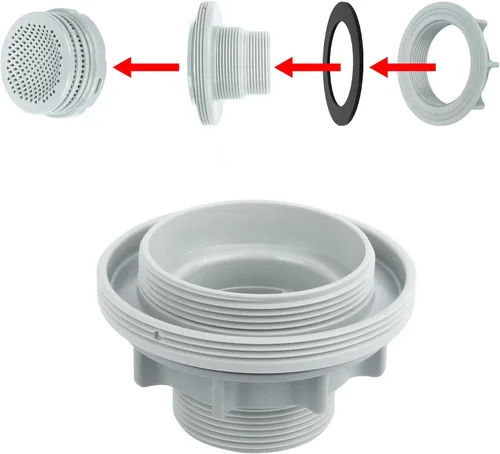 Vista 6 de Kit de conector de manguera de piscina roscado de entrada Tres