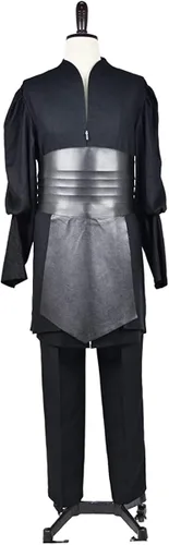 Vista 5 de Disfraz de Darth Maul túnica para cosplay, disfraz de Sith, capa con capucha, disfraz de Halloween