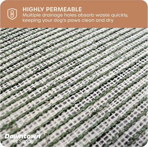 Vista 4 de Downtown Pet Supply Pasto de repuesto para orinal para perros, 16 x 20 pulgadas, almohadilla de césped sintético lavable para perros, adecuada como