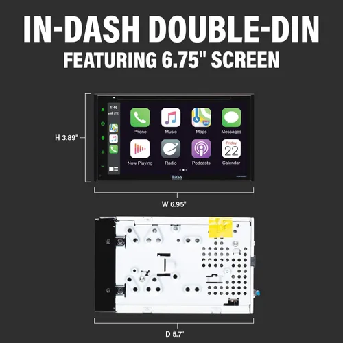 Vista 5 de BOSS Audio Systems Elite BV900ACP - Reproductor multimedia para automóvil con Apple CarPlay-Android Auto, doble Din, pantalla táctil capacitiva