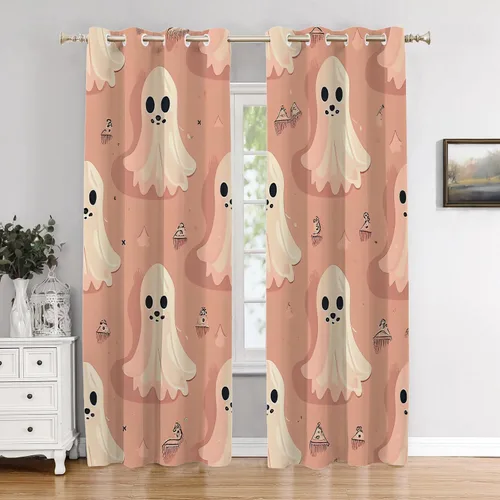 Vista 94 de Cortinas opacas de poliéster multicapa para ventanas de padre e hijo, 2 unidades, 26 x 24 pulgadas