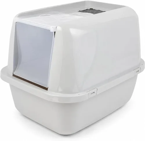 Vista 10 de Stainless Steel Litter Box 23.6", Enclosed Dual Entry XL