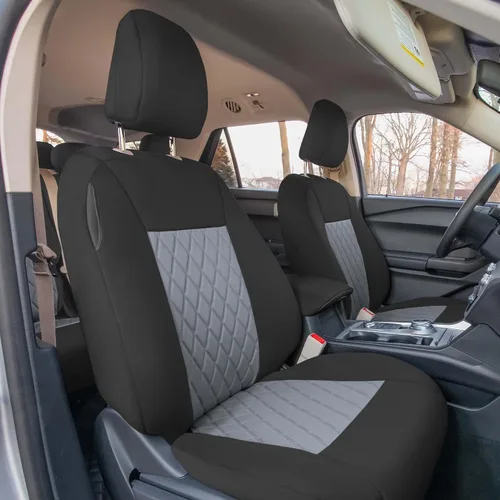 Vista 3 de FH Group Fundas de asiento de automóvil de ajuste personalizado hechas específicamente para la base Ford Explorer 2020-2024, fundas de asiento