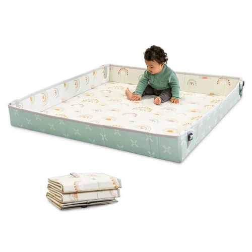Vista 8 de Infantino Alfombra de Espuma Suave Plegable, Alfombra de Juego para Bebés para Tiempo de Barriga y Juego en el Piso, Liviana, Fácil de Almacenar