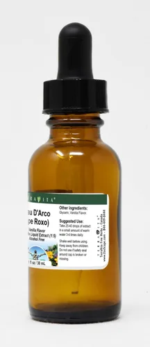 Vista 2 de PAU D'Arco (Ipe Roxo) - Extracto líquido de glicerita (1:5) - Sabor a vainilla (1 fl oz, ZIN: 428229)