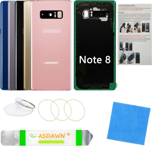 Vista 66 de Para Galaxy Note 8 SM-N950 All Carriers Reemplazo de cristal del panel Cinta preinstalada + lente de cámara preinstalada + kit de herramientas