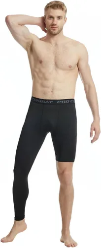 Vista 3 de Pantalones deportivos ajustados de una sola pierna de baloncesto para hombre, pantalones de compresión de 12 de una pierna, ropa interior atlética