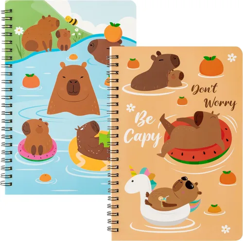 Vista 30 de B1ykin Cuadernos en espiral A5, 2 unidades, 50 hojas, 100 páginas, encuadernados con alambre, regalo de agradecimiento al profesor, cuaderno