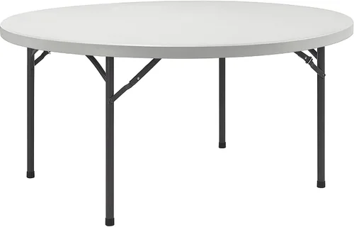 Vista 4 de Lorell Mesa de banquete, 48 x 48 x 29-1/4 pulgadas, platino