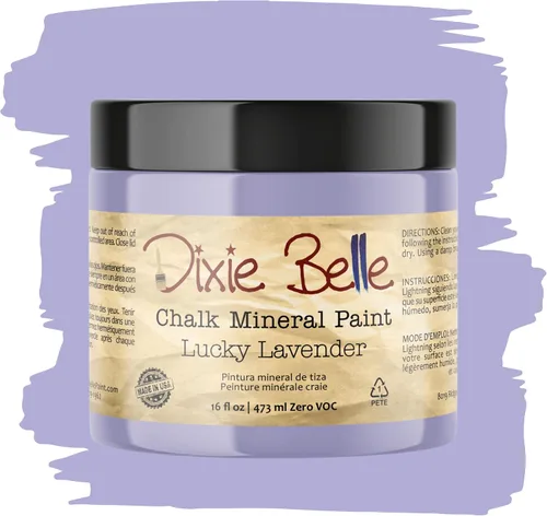 Vista 272 de Pintura para muebles con acabado de tiza Dixie Belle Paint Company - Amatista (4oz) - Pintura mineral de tiza chic púrpura profundo mate
