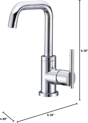 Vista 9 de Gerber Parma - Grifo de baño de un solo mango con drenaje de metal incluido