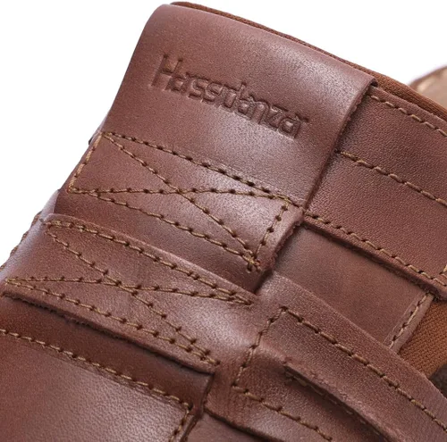 Vista 4 de Harssidanzar Sandalias deslizantes para hombre de cuero con soporte de arco ligero de verano para hombre, sandalias de playa para hombre al aire