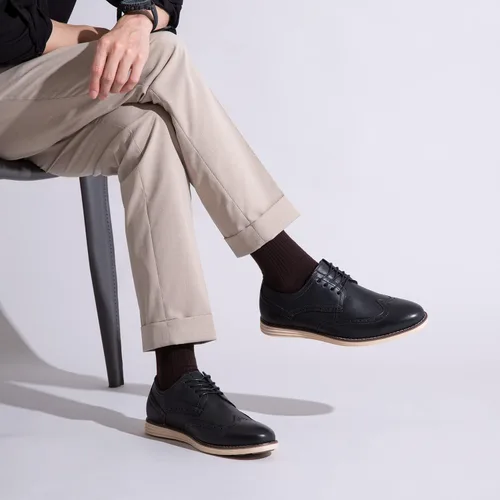 Vista 6 de Vostey Zapatos de vestir de cuero para hombre, zapatos de vestir casuales para hombres, zapatos de cuero Oxford para hombres