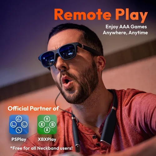 Vista 3 de VITURE Una banda para el cuello, compatible con gafas VITURE One XR, socio oficial de PSPlay y XBXPlay, 128 GB, juego remoto, juegos en la nube