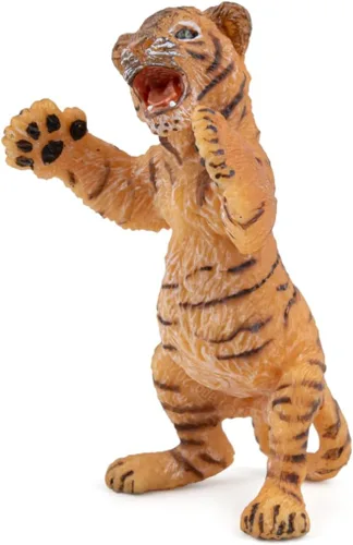 Vista 2 de Papo - Figura realista de tigre bebé de pie - A partir de 3 años - Colección Wild Life - Juego educativo de felinos jóvenes - Juguete de idea
