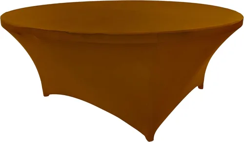 Vista 109 de Mantel de cóctel de elastano redondo de 24 pulgadas x 30 pulgadas de alto, color negro