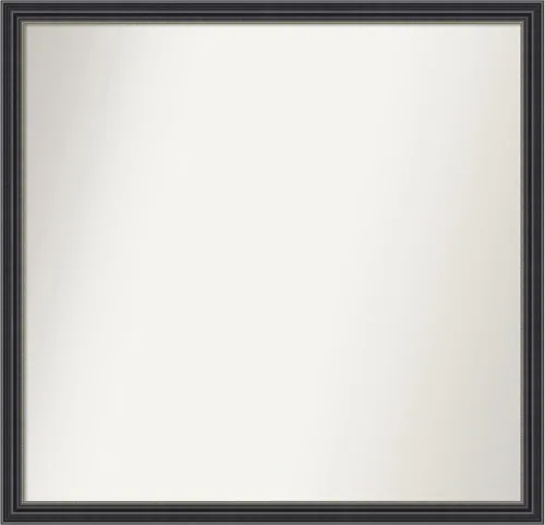 Vista 133 de Amanti Art Espejo de baño negro para sobre fregadero, 22 x 22 pulgadas, espejo de tocador cuadrado estrecho negro Avon, marco de madera casual