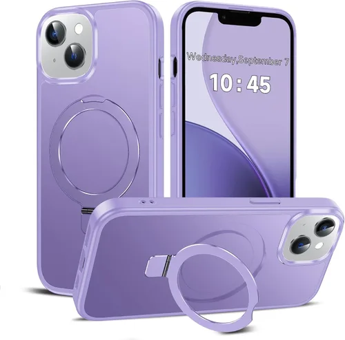 Vista 71 de LeYi Funda para iPhone 11 para MagSafe con soporte magnético, color negro